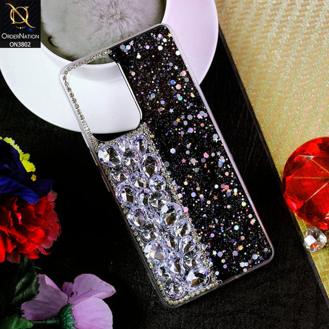 Samsung Galaxy A23 Cover - Black - New Shinny Glitter Case With Bling Sparkle Stones Soft Borders Protective Case ( Glitter Does Not Move )