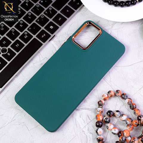 Tecno Camon 19 Neo Cover - Green - New Electroplating Camera Ring Colored Soft Silicon Borders Protective Back Case