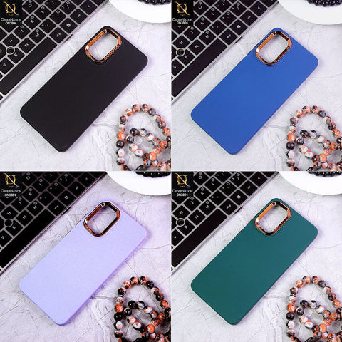 Oppo A77s Cover - Blue - New Electroplating Camera Ring Colored Soft Silicon Borders Protective Back Case