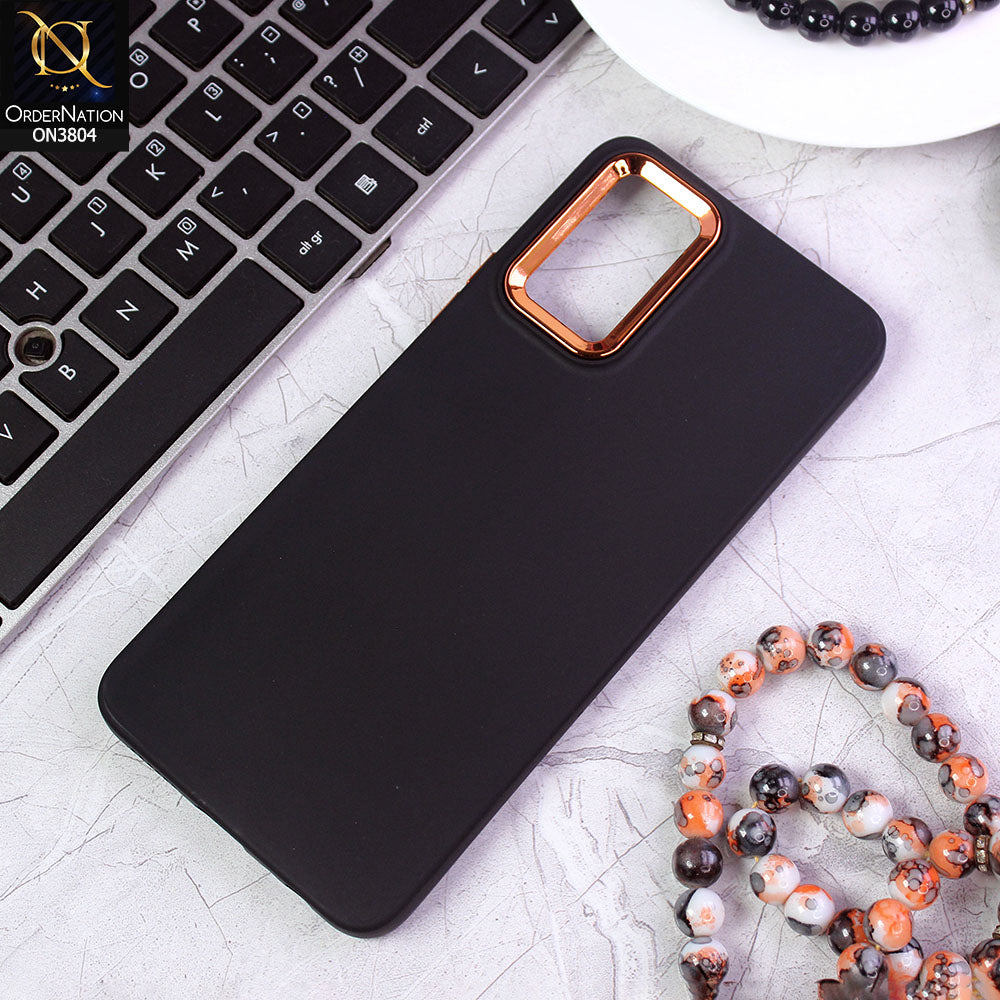 Xiaomi Redmi Note 10S Cover - Black - New Electroplating Camera Ring Colored Soft Silicon Borders Protective Back Case