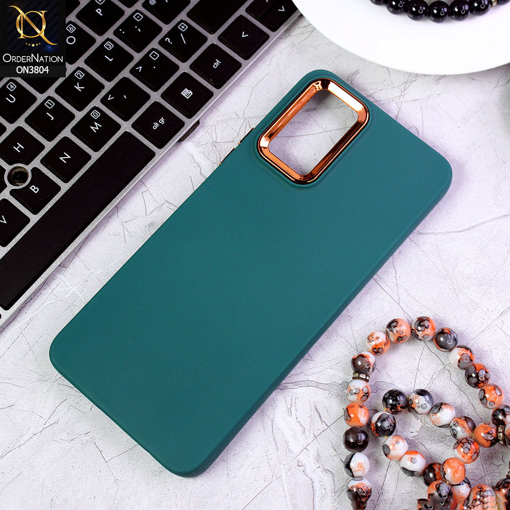 Xiaomi Redmi Note 10 4G Cover - Green - New Electroplating Camera Ring Colored Soft Silicon Borders Protective Back Case
