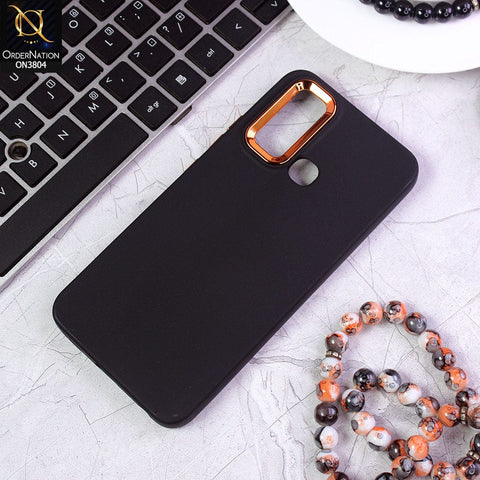 Vivo Y50 Cover - Black - New Electroplating Camera Ring Colored Soft Silicon Borders Protective Back Case