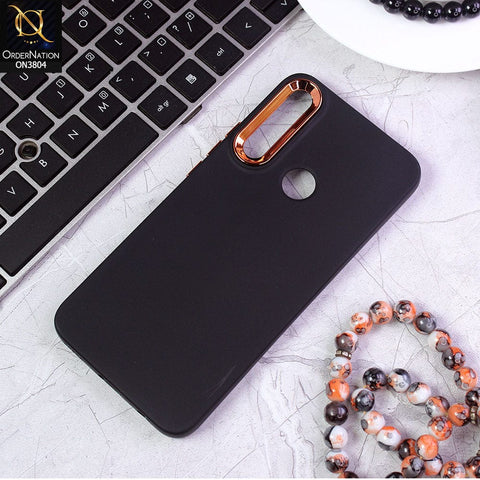 Huawei Y9 Prime 2019 Cover - Black - New Electroplating Camera Ring Colored Soft Silicon Borders Protective Back Case