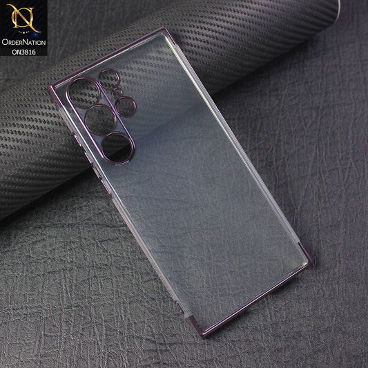 Samsung Galaxy S23 Ultra 5G Cover - Purple - All New Luxury KeePhone Slim Case With Electroplating Borders Clear Back Protective Case