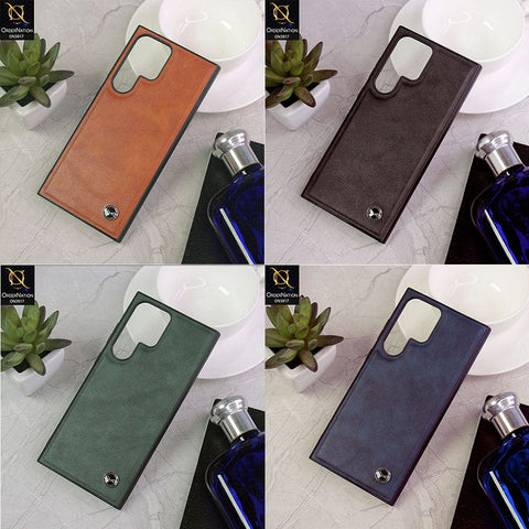Samsung Galaxy S23 Ultra 5G Cover - Black - Keephone Premium Leather Case FengShang Series