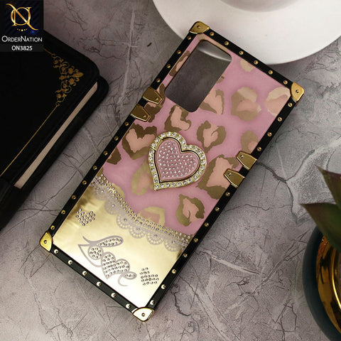 Oppo A76 Cover - Design1 - Heart Bling Diamond Glitter Soft TPU Trunk Case With Ring Holder