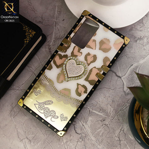 Oppo A76 Cover - Design2 - Heart Bling Diamond Glitter Soft TPU Trunk Case With Ring Holder