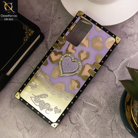 Oppo K10 Cover - Design3 - Heart Bling Diamond Glitter Soft TPU Trunk Case With Ring Holder