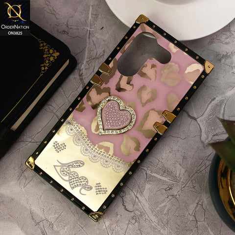 Tecno Camon 20 Pro Cover - Design1 - Heart Bling Diamond Glitter Soft TPU Trunk Case With Ring Holder