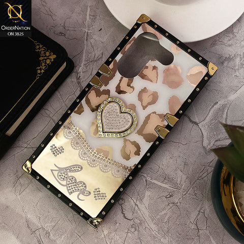 Tecno Camon 20 Pro Cover - Design2 - Heart Bling Diamond Glitter Soft TPU Trunk Case With Ring Holder