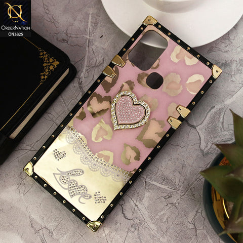 Infinix Hot 10 Play Cover - Design1 - Heart Bling Diamond Glitter Soft TPU Trunk Case With Ring Holder