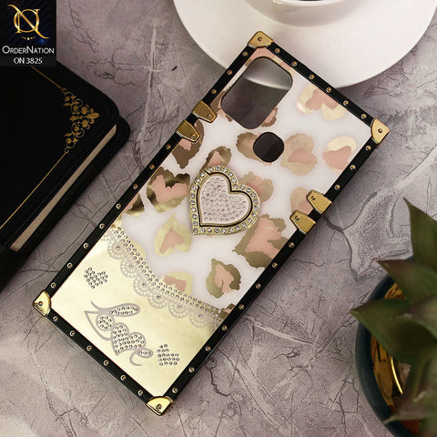 Infinix Hot 10 Play Cover - Design2 - Heart Bling Diamond Glitter Soft TPU Trunk Case With Ring Holder