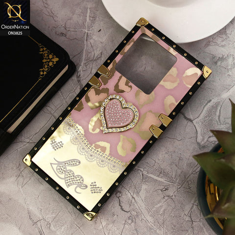 Infinix Note 30 Pro Cover - Design1 - Heart Bling Diamond Glitter Soft TPU Trunk Case With Ring Holder