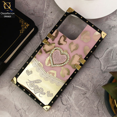 iPhone 15 Pro Max Cover - Design 1 - Heart Bling Diamond Glitter Soft TPU Trunk Case With Ring Holder