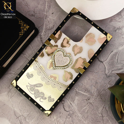 iPhone 15 Pro Max Cover - Design 2 - Heart Bling Diamond Glitter Soft TPU Trunk Case With Ring Holder