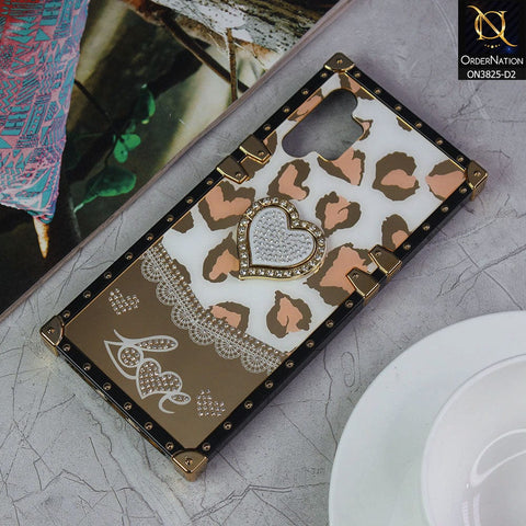 Samsung Galaxy A32 Cover - Design 2 - Heart Bling Diamond Glitter Soft TPU Trunk Case With Ring Holder