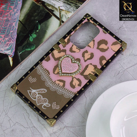 Samsung Galaxy A73 5G Cover - Design 1 - Heart Bling Diamond Glitter Soft TPU Trunk Case With Ring Holder