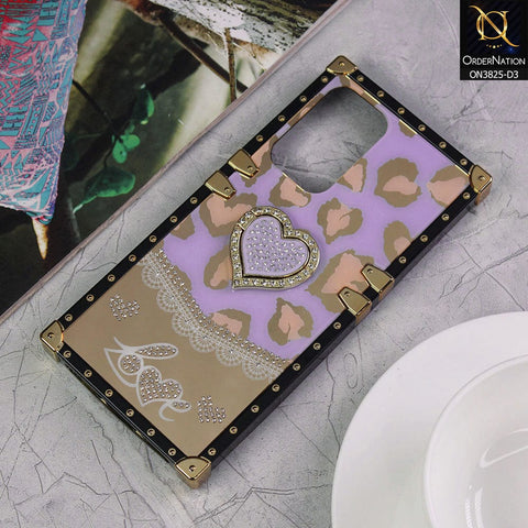 Samsung Galaxy A73 5G Cover - Design 3 - Heart Bling Diamond Glitter Soft TPU Trunk Case With Ring Holder