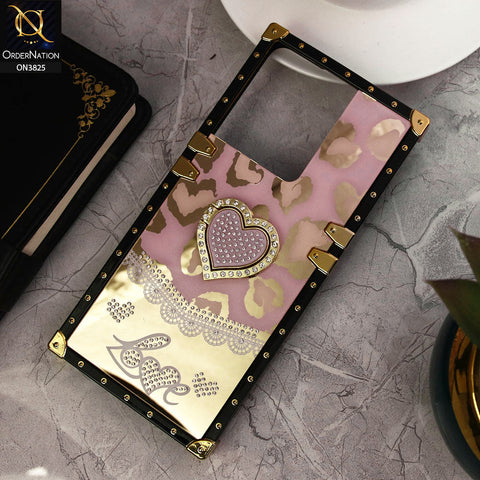 Vivo V27e Cover - Design 1 - Heart Bling Diamond Glitter Soft TPU Trunk Case With Ring Holder