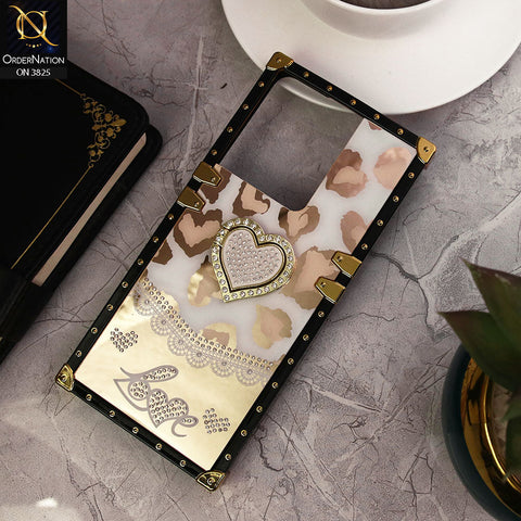 Vivo V27e Cover - Design 2 - Heart Bling Diamond Glitter Soft TPU Trunk Case With Ring Holder