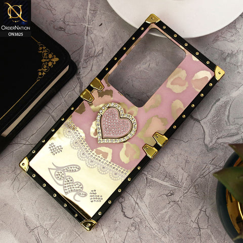Vivo V29 Cover - Design 1 - Heart Bling Diamond Glitter Soft TPU Trunk Case With Ring Holder