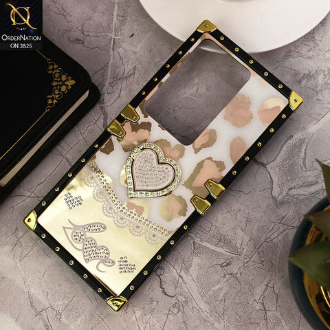 Vivo V29 Cover - Design 2 - Heart Bling Diamond Glitter Soft TPU Trunk Case With Ring Holder
