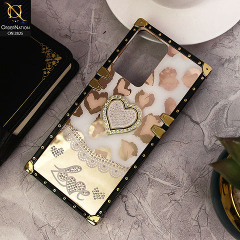 Vivo Y02 Cover - Design 2 - Heart Bling Diamond Glitter Soft TPU Trunk Case With Ring Holder