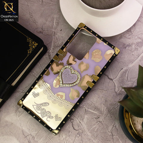 Vivo Y02A Cover - Design 3 - Heart Bling Diamond Glitter Soft TPU Trunk Case With Ring Holder