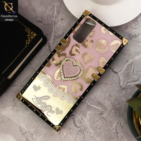 Vivo Y12s Cover - Design1 - Heart Bling Diamond Glitter Soft TPU Trunk Case With Ring Holder