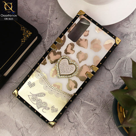 Vivo Y20a Cover - Design2 - Heart Bling Diamond Glitter Soft TPU Trunk Case With Ring Holder