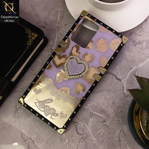 Vivo Y33s Cover - Design3 - Heart Bling Diamond Glitter Soft TPU Trunk Case With Ring Holder