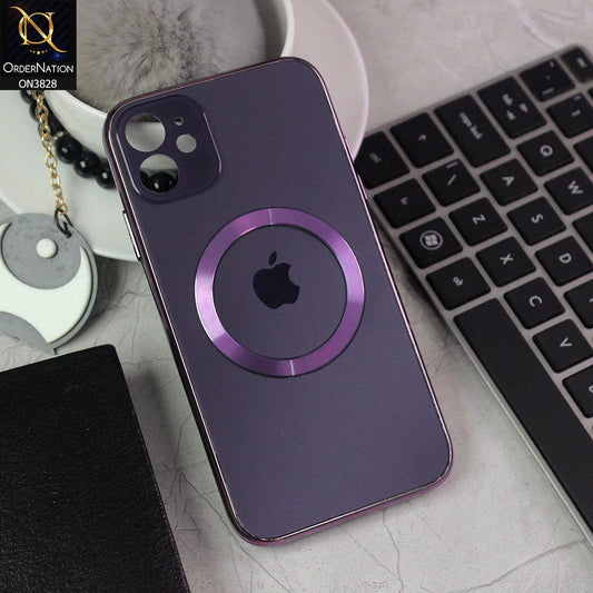 iPhone 11 Cover - Purple - New MagSafe Electroplating Borders With Camera Bumper Hard Back Protective Case