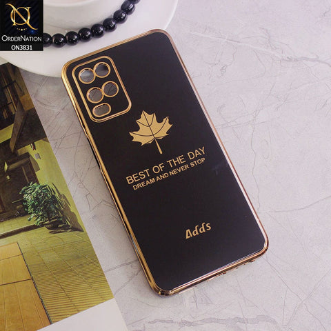 Oppo A54 4G Cover - Design 1 - New Electroplating Borders Maple Leaf Camera Protection Soft Silicone Case