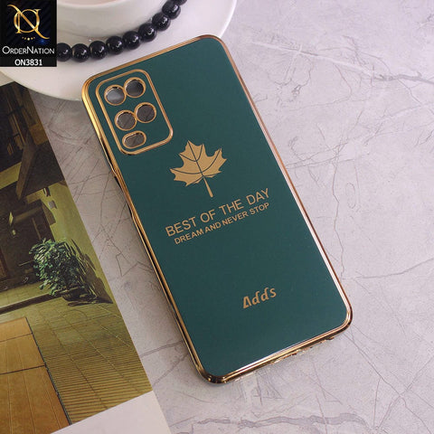 Oppo A54 4G Cover - Design 3 - New Electroplating Borders Maple Leaf Camera Protection Soft Silicone Case