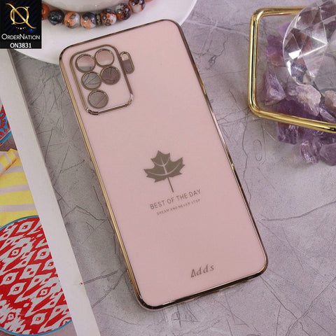 Oppo F19 Pro Cover - Design 9 - New Electroplating Borders Maple Leaf Camera Protection Soft Silicone Case