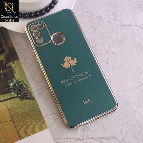 Infinix Hot 11 Play Cover - Design 3 - New Electroplating Borders Maple Leaf Camera Protection Soft Silicone Case