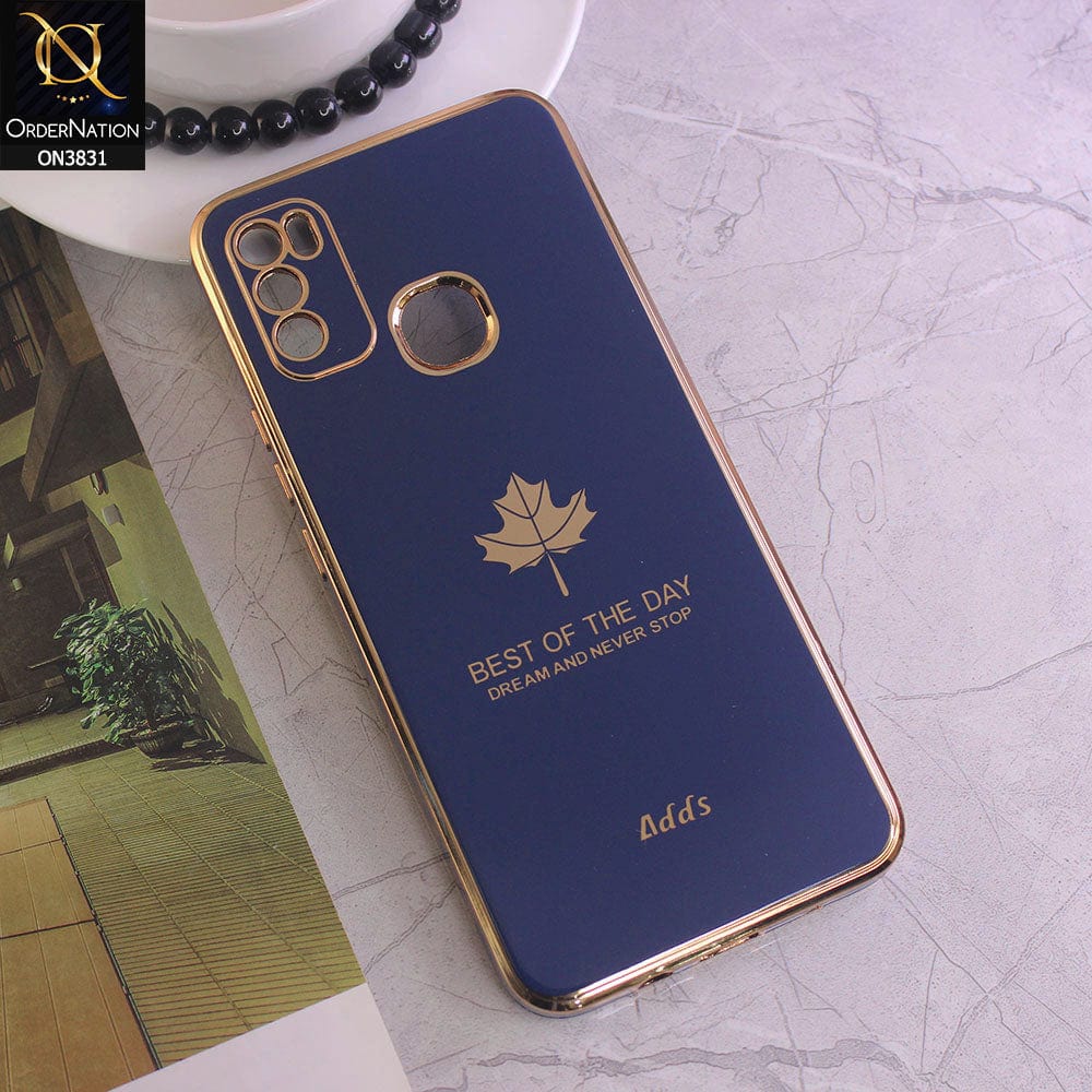 Infinix Hot 9 Play Cover - Design 8 - New Electroplating Borders Maple Leaf Camera Protection Soft Silicone Case