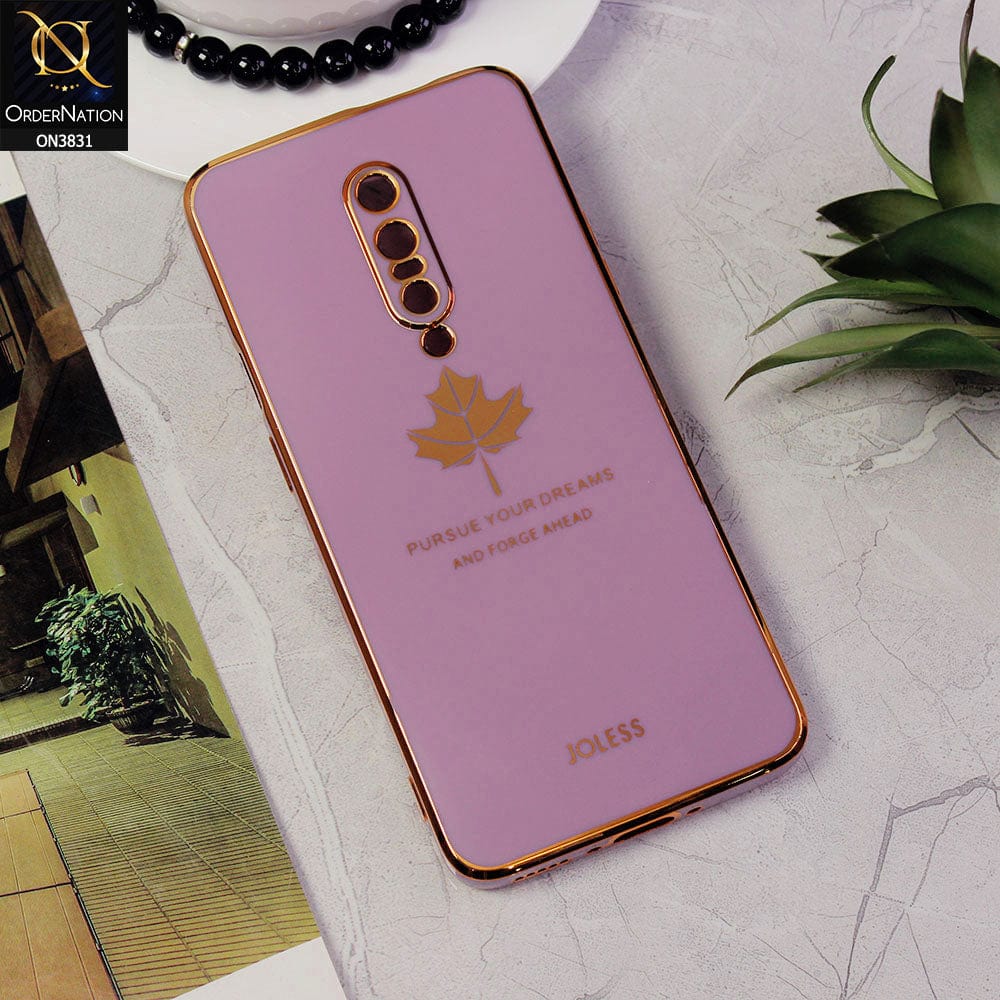 OnePlus 7 Pro Cover - Design 2 - New Electroplating Borders Maple Leaf Camera Protection Soft Silicone Case