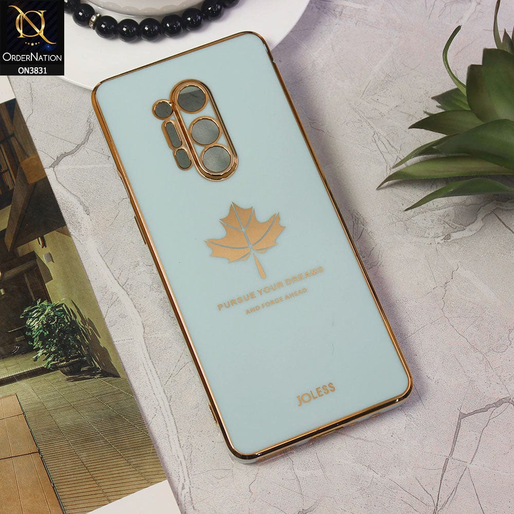 OnePlus 8 Pro Cover - Design 13 - New Electroplating Borders Maple Leaf Camera Protection Soft Silicone Case