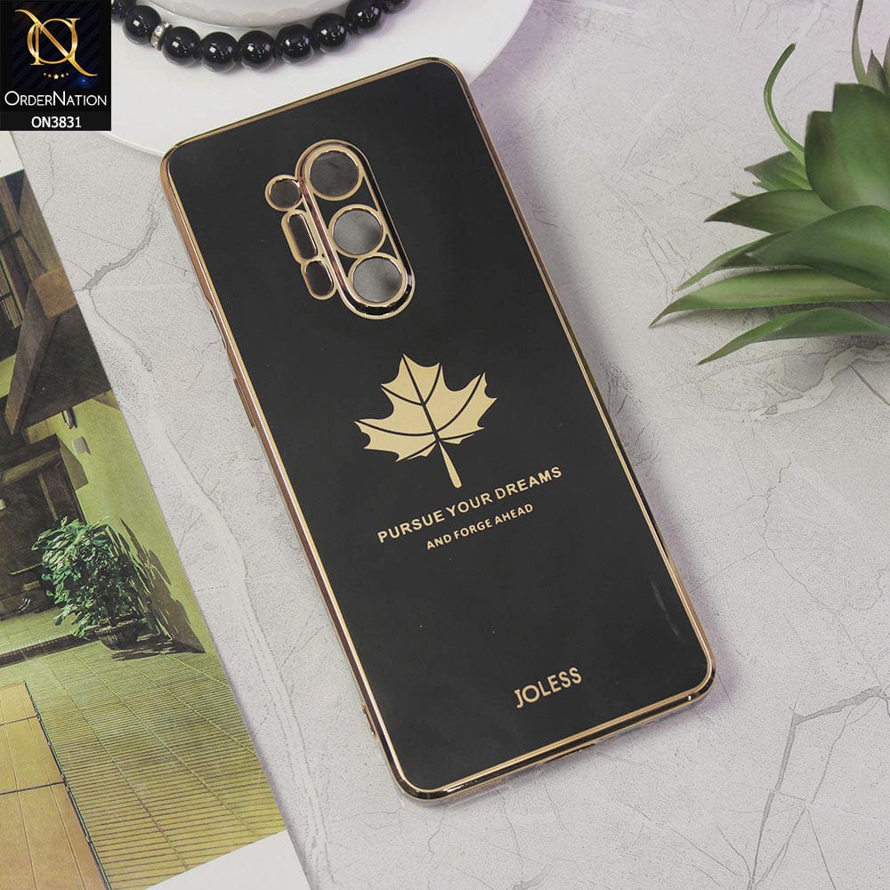 OnePlus 8 Pro Cover - Design 1 - New Electroplating Borders Maple Leaf Camera Protection Soft Silicone Case