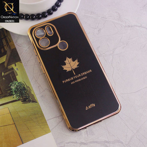 Xiaomi Poco C50 Cover - Design 1 - New Electroplating Borders Maple Leaf Camera Protection Soft Silicone Case