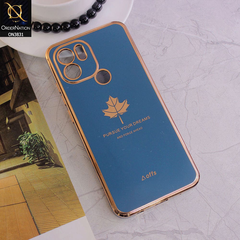 Xiaomi Poco C50 Cover - Design 5 - New Electroplating Borders Maple Leaf Camera Protection Soft Silicone Case
