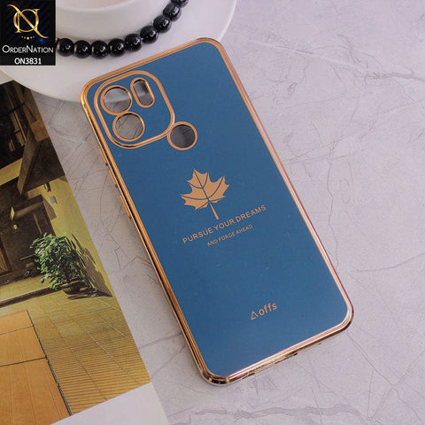 Xiaomi Poco C50 Cover - Design 5 - New Electroplating Borders Maple Leaf Camera Protection Soft Silicone Case