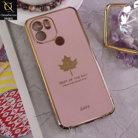 Xiaomi Poco C50 Cover - Design 9 - New Electroplating Borders Maple Leaf Camera Protection Soft Silicone Case