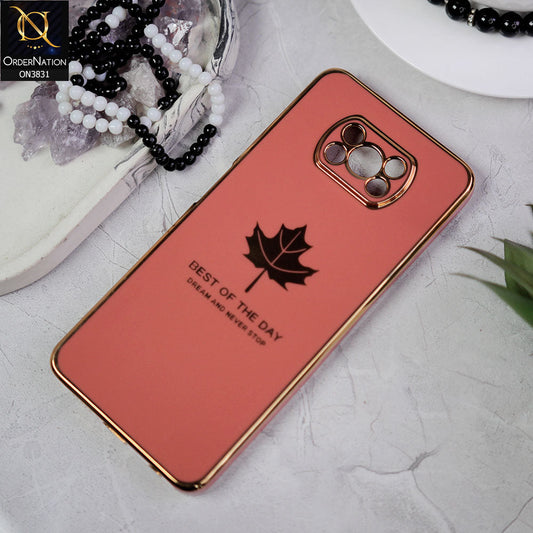 Xiaomi Poco X3 Pro  Cover - Design 11 -  New Electroplating Borders Maple Leaf Camera Protection Soft Silicone Case