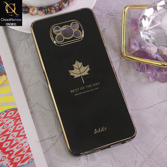 Xiaomi Poco X3  Cover - Design 1 - New Electroplating Borders Maple Leaf Camera Protection Soft Silicone Case