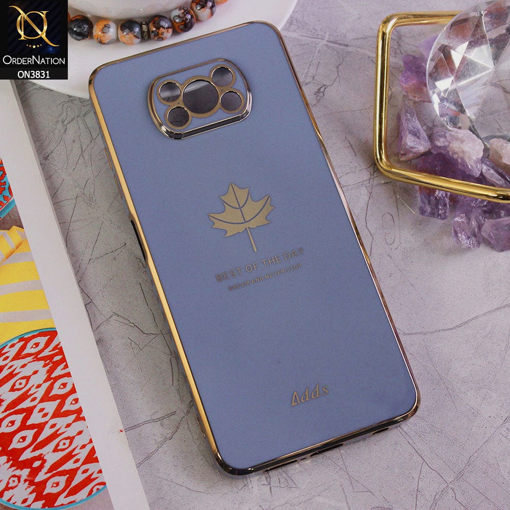 Xiaomi Poco X3  Cover - Design 4 - New Electroplating Borders Maple Leaf Camera Protection Soft Silicone Case