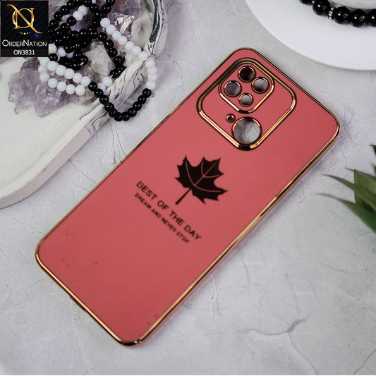 Xiaomi Redmi 10C  Cover - Design 11 -  New Electroplating Borders Maple Leaf Camera Protection Soft Silicone Case