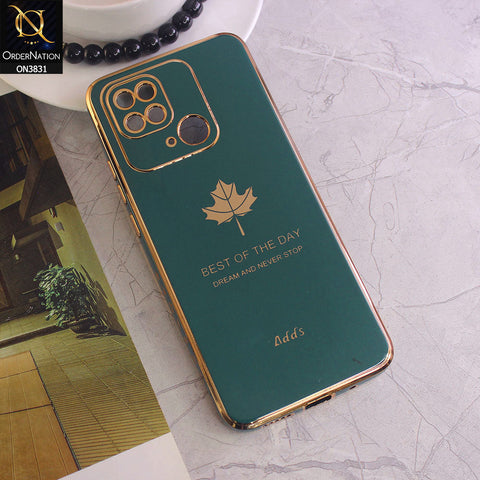 Xiaomi Redmi 10C Cover - Design 3 - New Electroplating Borders Maple Leaf Camera Protection Soft Silicone Case