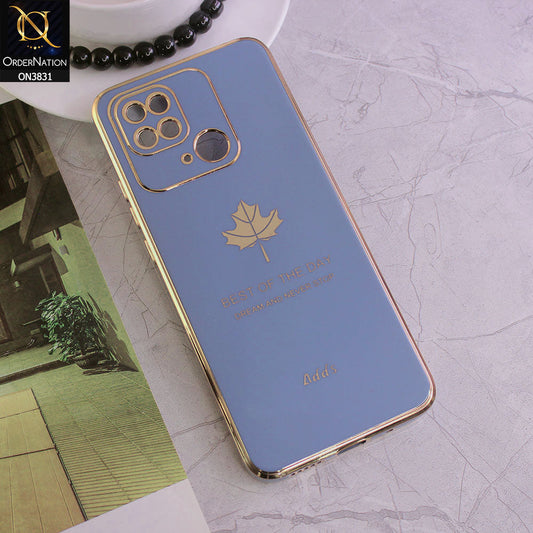 Xiaomi Redmi 10C Cover - Design 4 - New Electroplating Borders Maple Leaf Camera Protection Soft Silicone Case